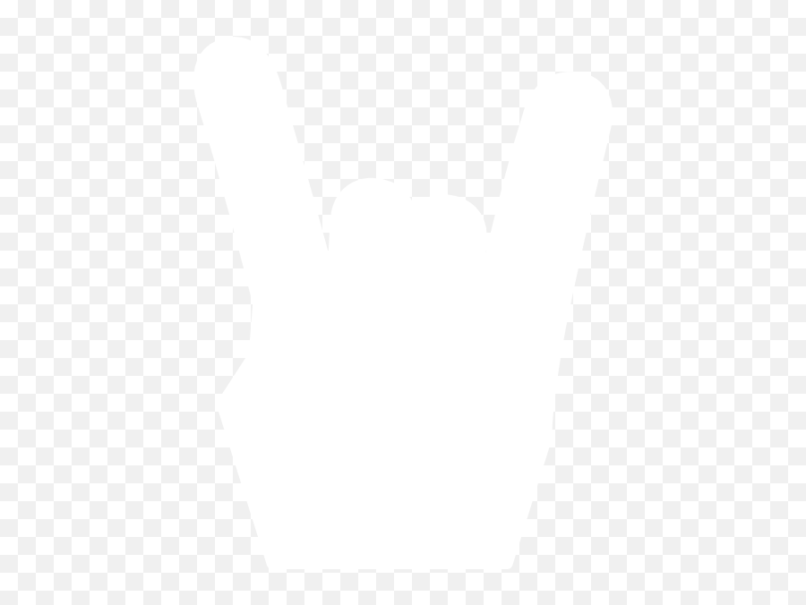 Rock Hand Silhouette Clip Art - Vector Clip Art Rock Hand Sign White Png,Rock Clipart Png
