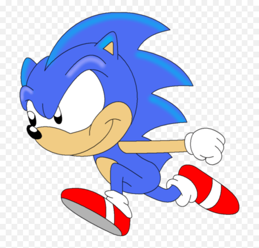 Video Game Characters Running Clipart - Sonic The Hedgehog Running Png,Sonic Running Png