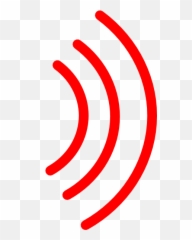 Radio Waves Clip Art - vector clip art online Red Png
