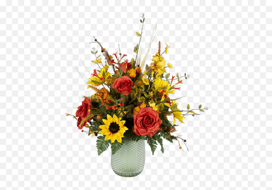 Download Hd Silk Festive Fall Vase U2022 55 - Royeru0027s Flowers Bouquet Png,Fall Flowers Png