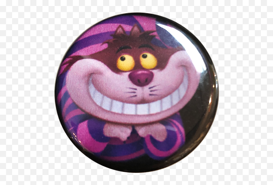 Alice In Wonderland - Cheshire Cat Button Adventures In Wonderland Cat Png,Cheshire Cat Png