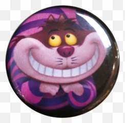 Alice In Wonderland - Cheshire Cat Button Adventures In Wonderland Cat Png,Cheshire Cat Png