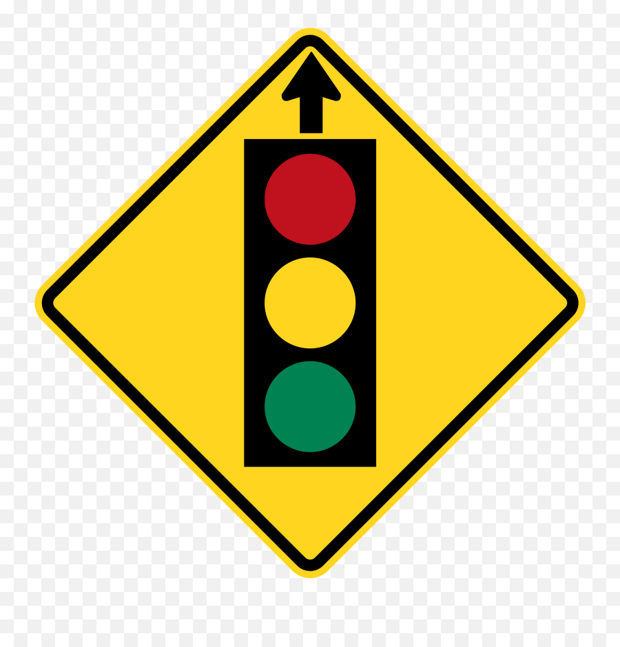 Traffic Signal Ahead Non - Traffic Light Sign Png,Traffic Sign Png