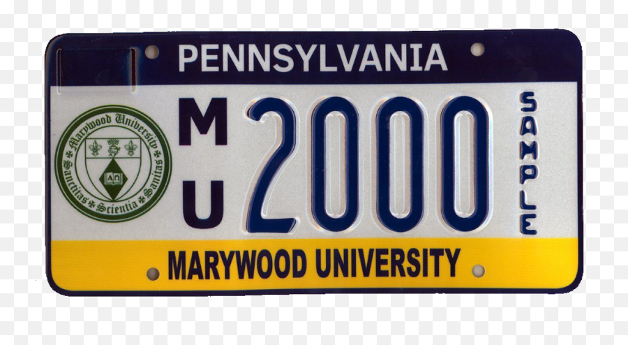 Marywood License Plate University - Lock Haven University Of Pennsylvania Png,License Plate Png