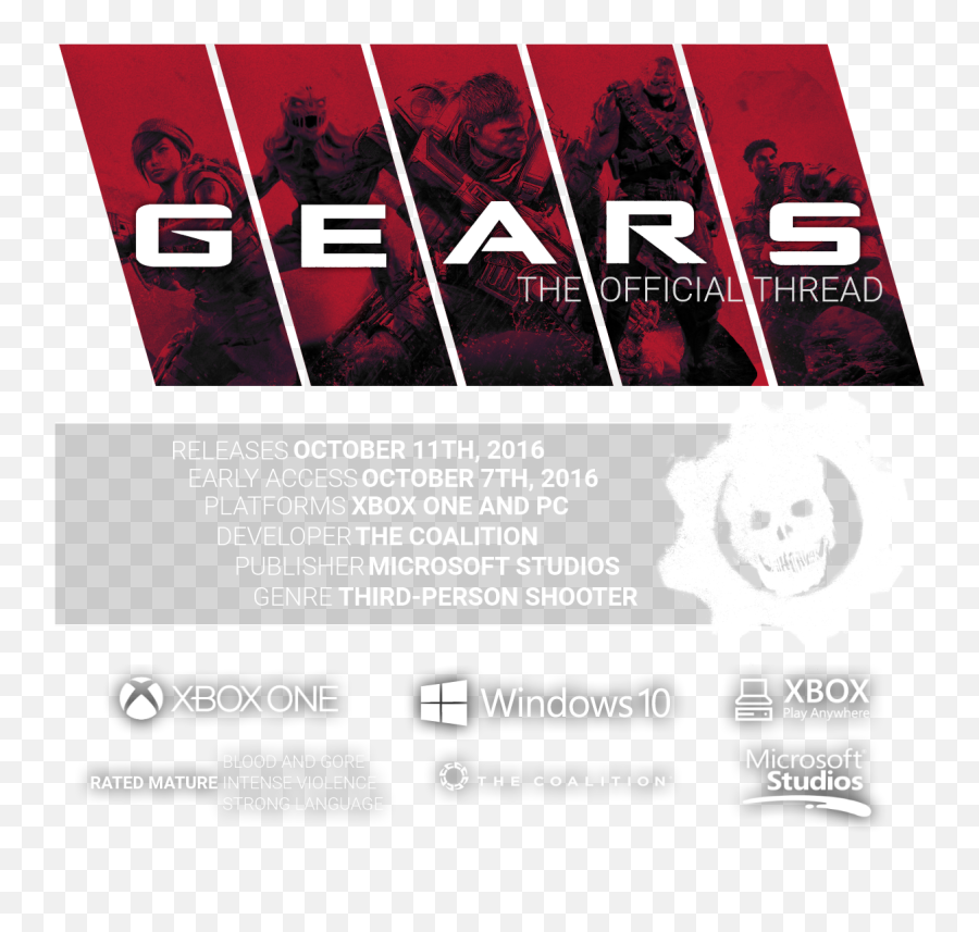 Gears Of War 4 - Gears Of War 3 Png,Gears Of War 4 Logo