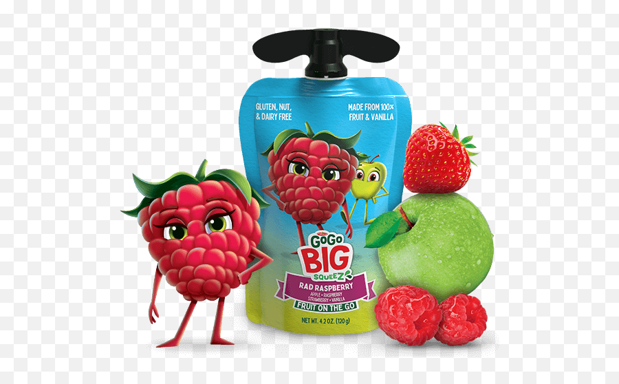 Gogo Big Squeez - Rad Raspberry 100 Fruit In A Bigger Pouch Gogo Big Squeeze Png,Raspberry Png