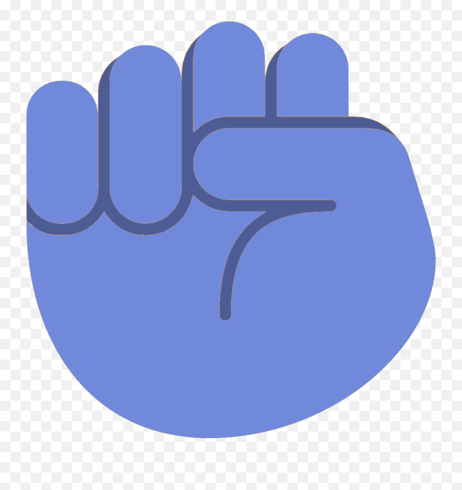 Blurplefist - Discord Emoji Emoji Hand Black Png,Fist Emoji Png