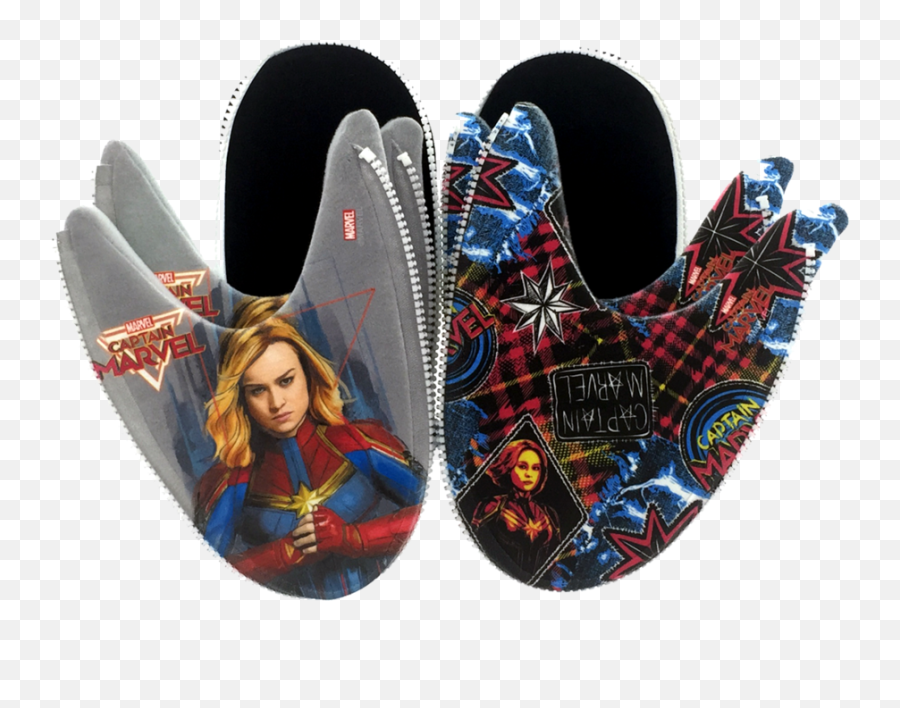 Captain Marvel - Happy Feet Slippers Png,Captain Marvel Transparent