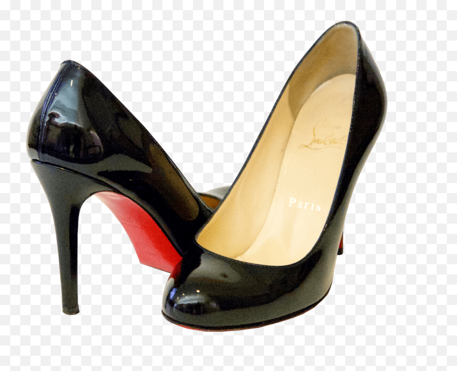 Download Simple 100 Patent Leather Pumps By Christian - Round Toe Png,Christian Louboutins Logo
