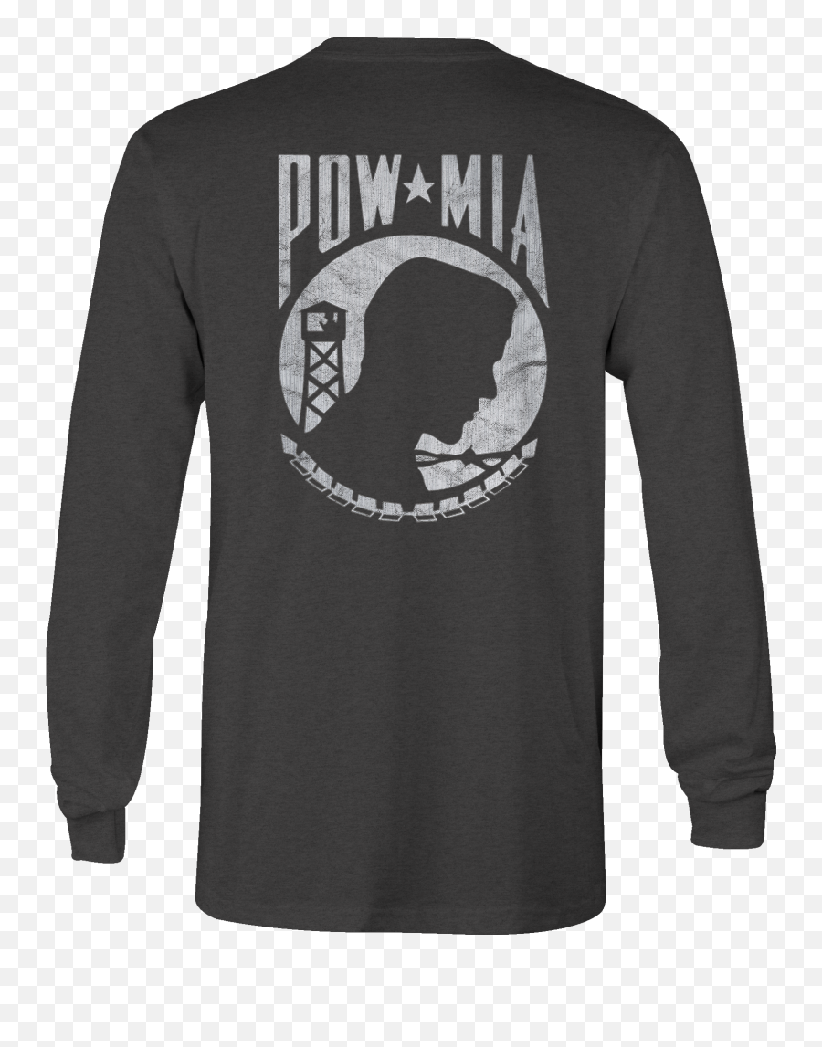 Details About Motorcycle Long Sleeve Tshirt Brushed Aluminum Pow Mia Veteran Military - Pow Mia Flag Png,Pow Mia Logo