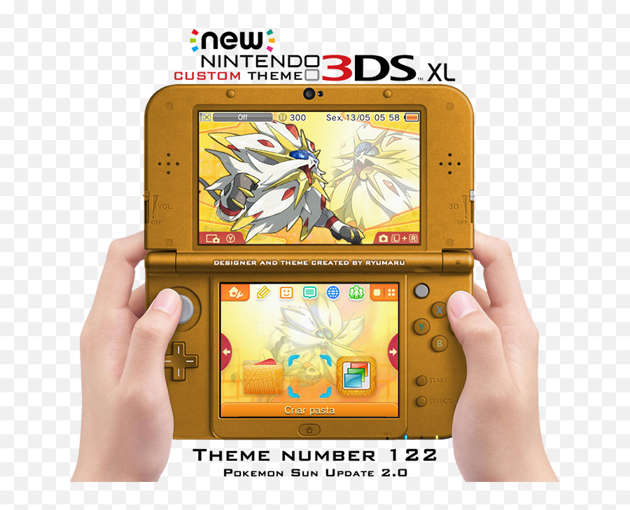 Pokemon Sun And Moon 3ds Themes Gbatempnet - The Sword Art Online Nintendo 3ds Png,Pokemon Sun And Moon Logo Png