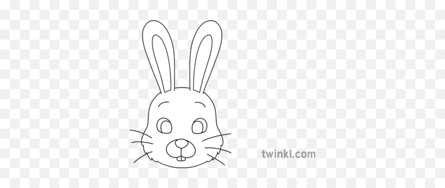 Bunny Face Outline Colouring Sheet - Dot Png,Face Outline Png