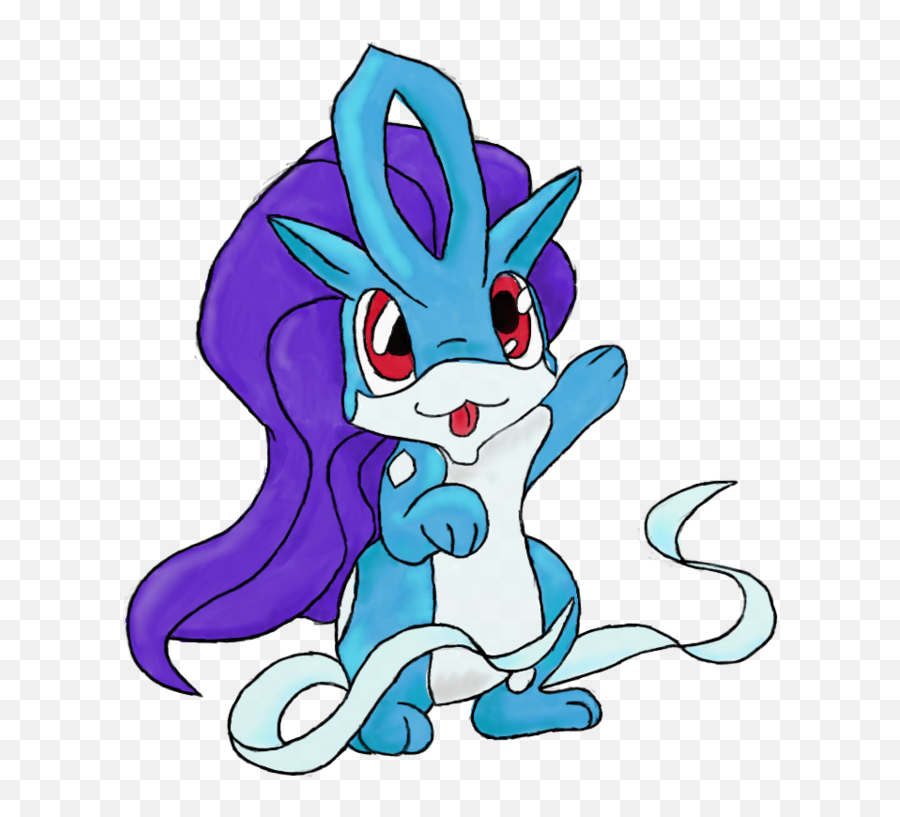 Chibi Suicune Tablet Practice From Adoriblelilchick82 - Fictional Character Png,Suicune Png