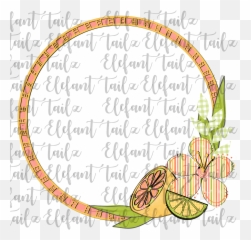 Lemon Lime Stripe Circle Border - Sweet png