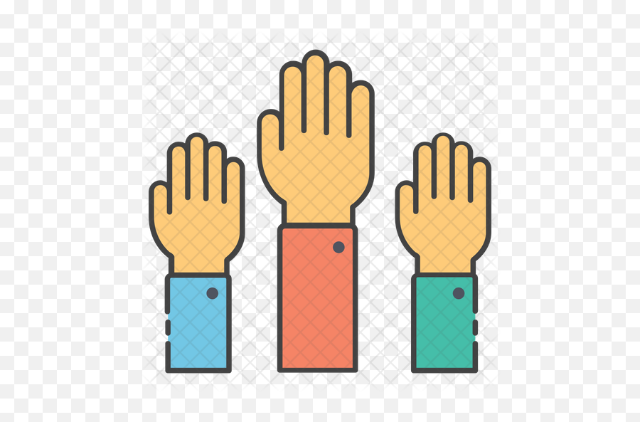 Hand Raised Icon - Clip Art Png,Raised Hands Png