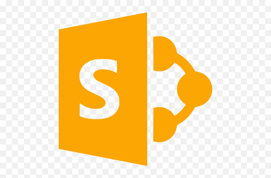 Orange Share Point Icon - Sharepoint Logo Png,Share Point Icon