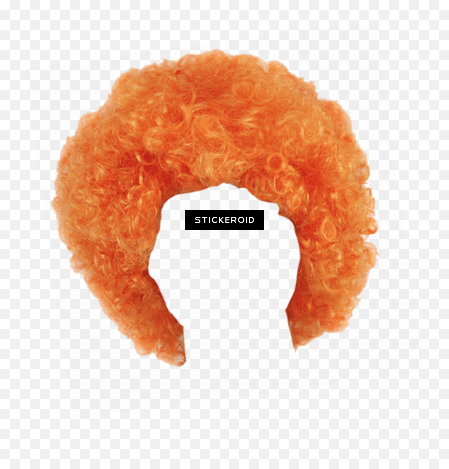 Wig Orange Curly - Curly Afro Fancy Dress Wigs Funky Disco Transparent Background Clown Wig Png,Wigs Png