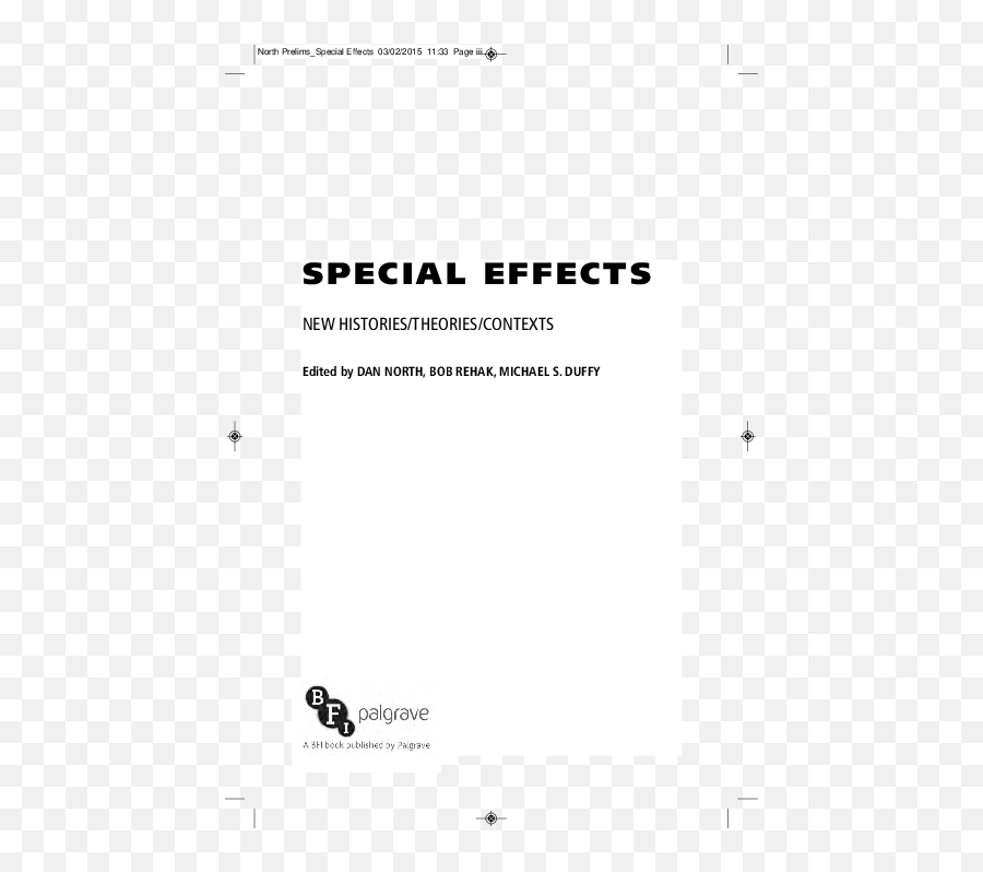 Pdf Special Effects New Histories Theories Contexts - Screenshot Png,Special Effects Png