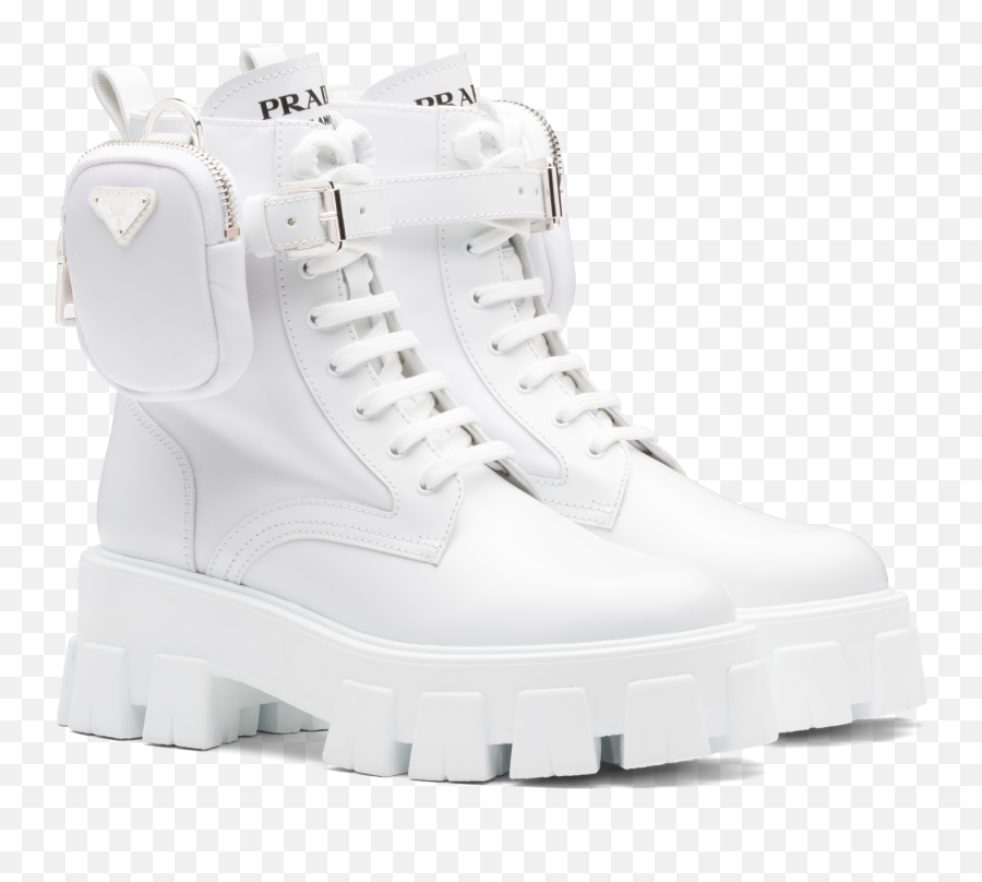 Prada Combat Boots U0026 Ankle For Women - Ciara Prada White Monolith Boots Png,Icon Motorcycle Boots Review
