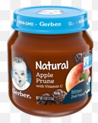 Natural 2nd Foods Apple Prune Puree - Gerber Baby png