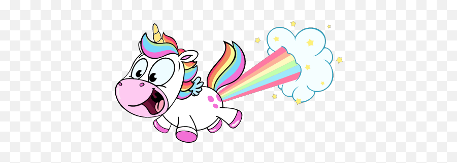 Unicorn With Fart - Decals By Bluepogona Community Gran Cartoon Unicorn Farting Rainbow Png,Fart Icon