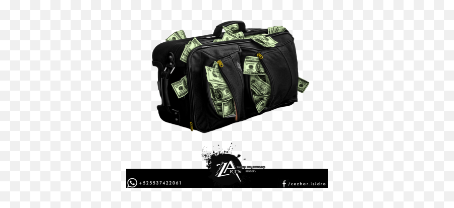 Free Suitcase With Money Psd Vector Graphic - Vectorhqcom Suitcase Full Of Money Png,Money Bag Transparent Background