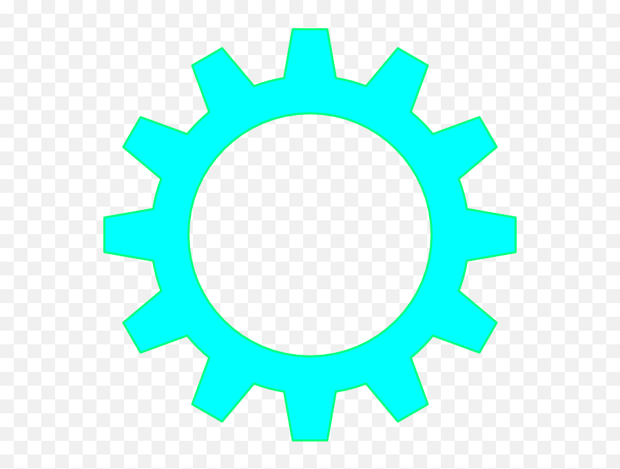 Aqua Cogwheel Clip Art - Gear Vector Png Blue Cog Clipart,Zer0 Icon