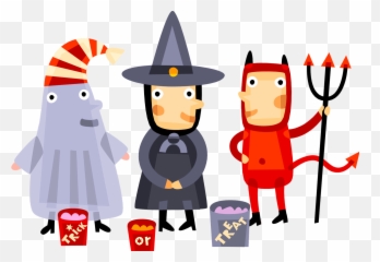Halloween Trick Or Treat Clip Art Arts - Animated Trick Or Treaters Png,Trunk Or Treat Png