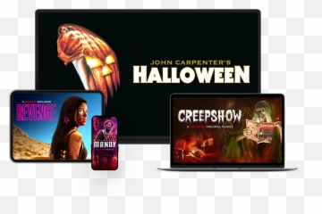 Shudder Stream Horror Thrillers And Suspense Ad - Free Movie Halloween 1978 png