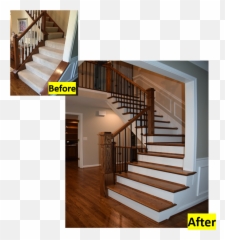 Beforeafter Stairwayjpg - David Costa Handrail png