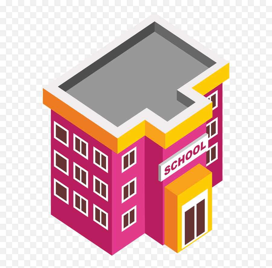 Construction Leads For Schools K - 12 School 3d Clipart Png,Email Icon Isometric