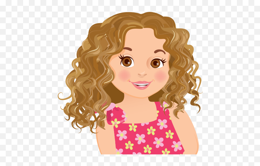 Hair Clipart Curly - Curly Hair Girl Clipart Png,Curly Hair Png
