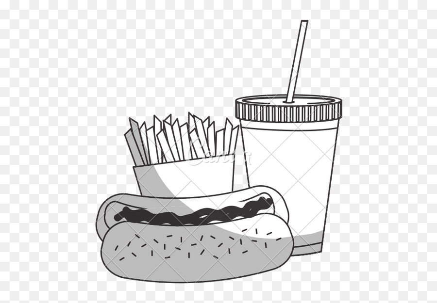 Hot Dog Icon - Canva Hot Dog French Fries Drink Illustration Png,Hot Dog Icon