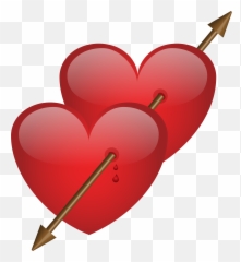 Heart Png Free Images Download - Two Hearts With Arrow,Heart Image Png