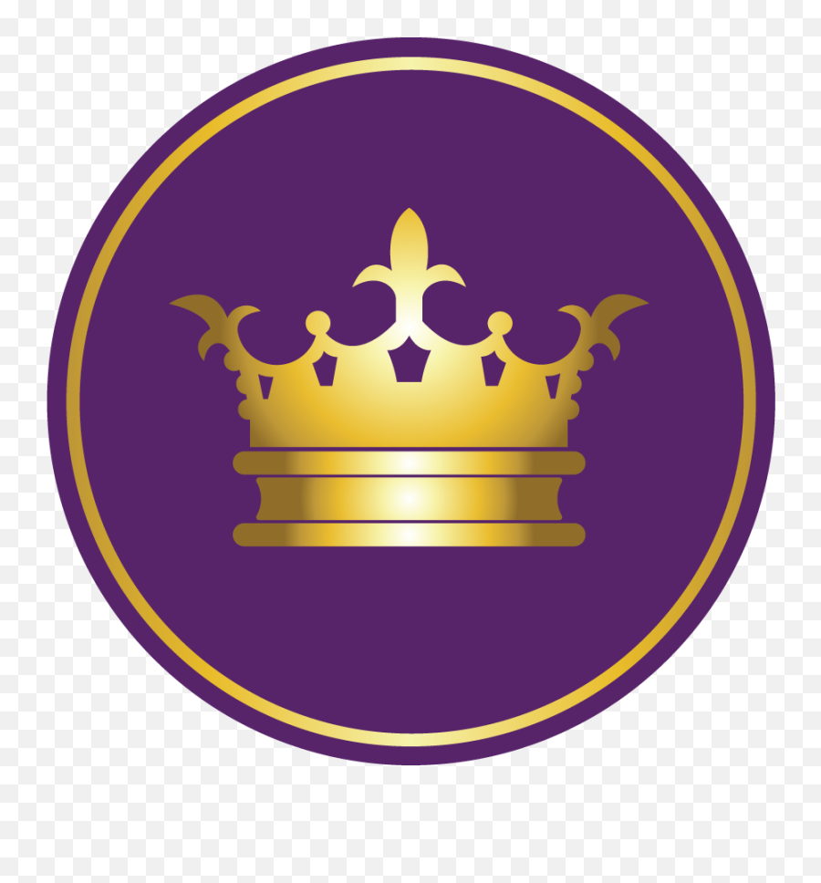 purple and gold crown clipart