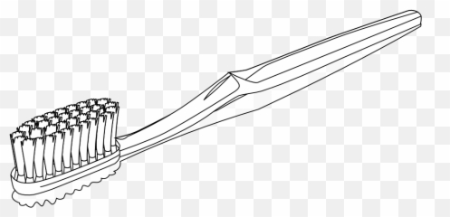 Download Free Png Tooth Brush Pictures - Toothbrush Black And White Clipart