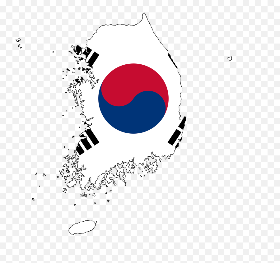 South Korea Flag Country Png Image - South Korea Flag Map,Korean Flag Png