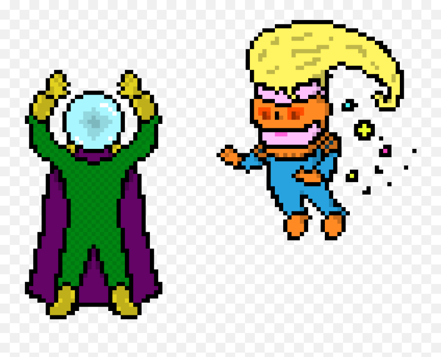 Mysterio And Speedball Pixel Art Maker - Cartoon Png,Mysterio Png