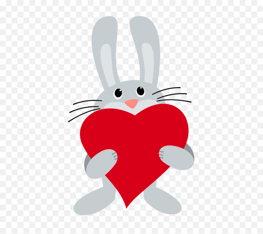 Bunny Png Picture Image Valentineu0026amp39s Day - Bunny With Heart Clipart,Heart Organ Png