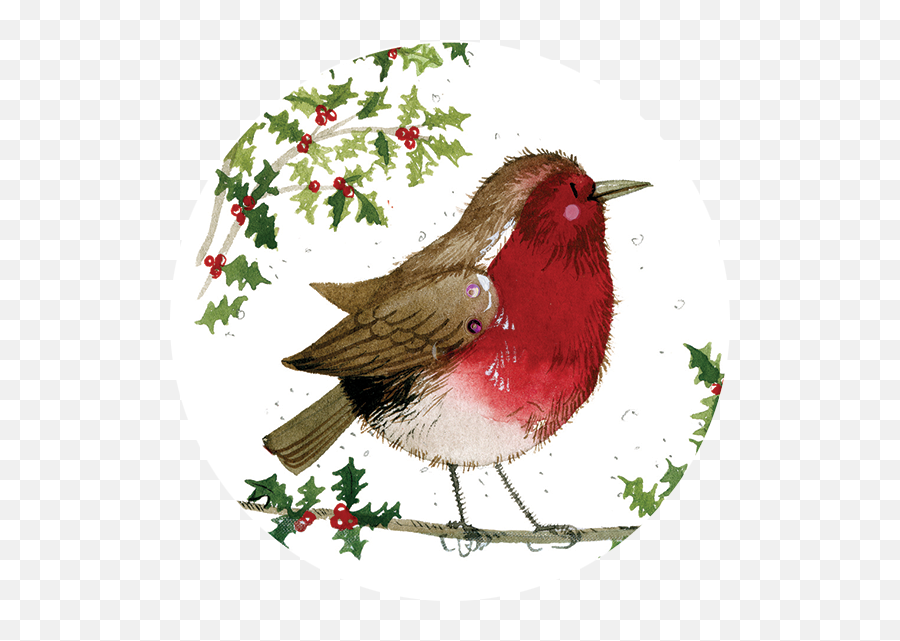 Christmas Robin Gift Tag Alex Clark Art - Png Christmas Robin,Gift Tag Png