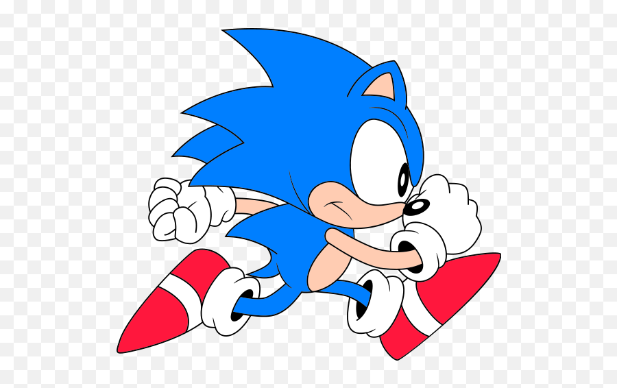 Classic Sonic Run - Classic Sonic The Hedgehog Running Png,Sonic Running Png