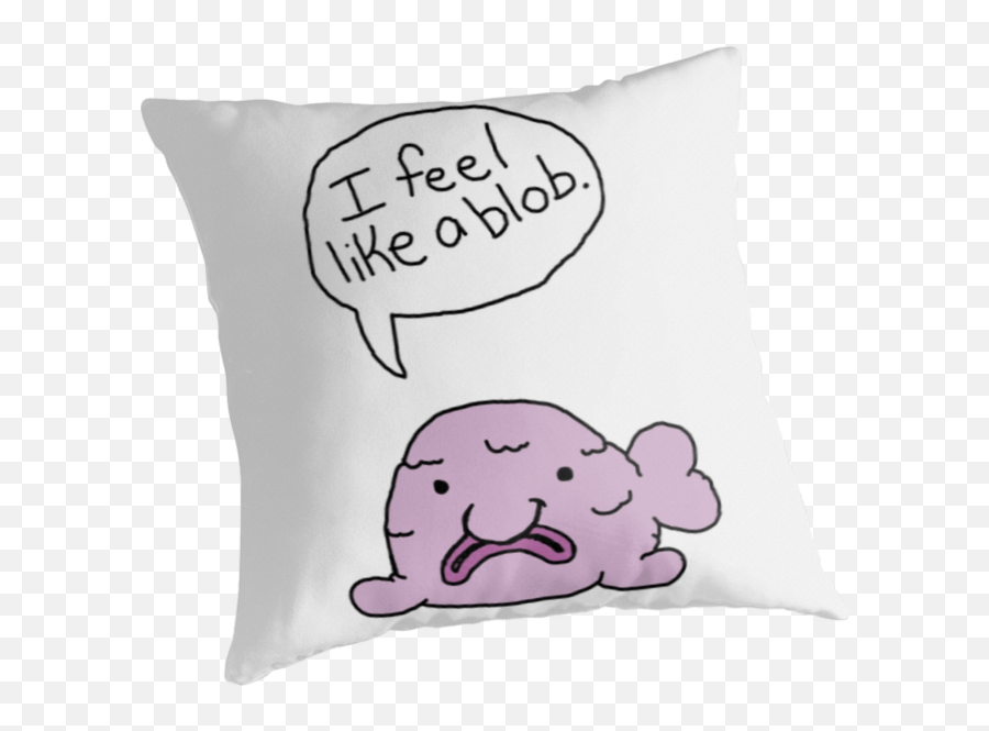 15 Ways To Show How Much You Love The Very Relatable - Throw Pillow Png,Blobfish Png