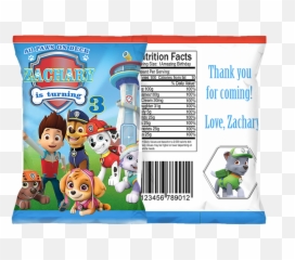 Personalized Paw Patrol Chip Bags - Cartoon Png,Bag Of Chips Png