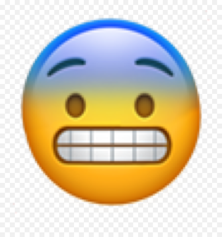 Emoji Mix Scared Sticker By Eleni - Smiley Png,Scared Emoji Transparent Background