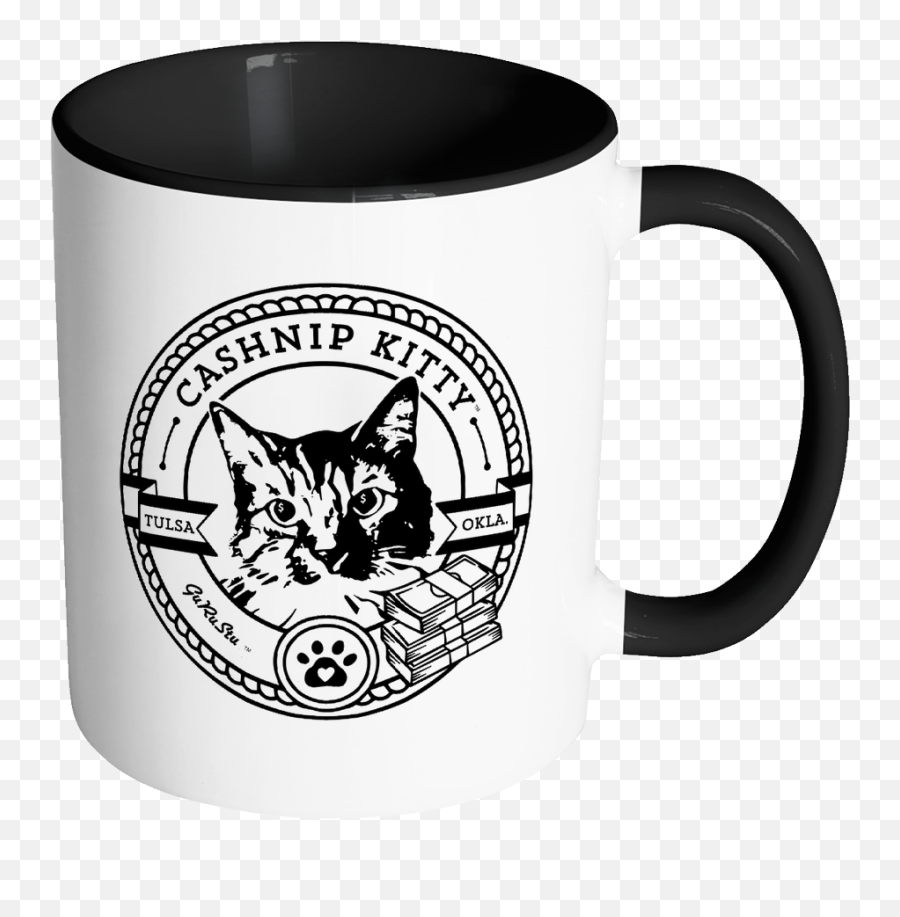 Cashnip Kitty Fan Club Coffee Mug Color Handle Black Logo - Having A Vagina Doesnt Stop Me Png,Coffee Mug Png