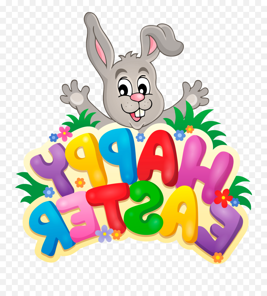 Clipart Of Easter Bunny And Modular - Cartoon Png,Easter Bunny Transparent Background