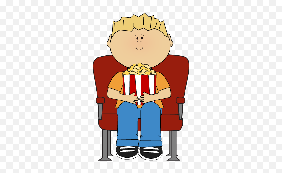 Png Person Eating Popcorn Clipart - Person Eating Popcorn Clipart,Popcorn Clipart Png