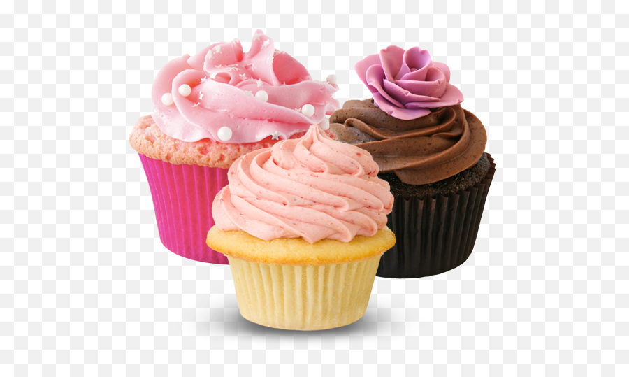 Trio Cupcakes Katybakerycom - Cupcakes Png,Cupcakes Png
