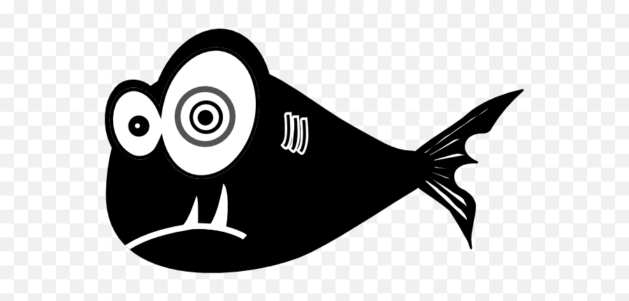 Funky Black Fish Clip Art - Vector Clip Art Black Fish Clipart Png,Cartoon Fish Png