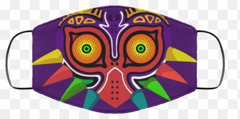 Majora Legend Of Zelda - Majora Mask Washable Reusable Custom Cloth Face Mask Cover Fc Barcelona Mask Png,Majora's Mask Png